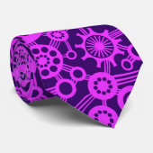 Ecosysteem - Neon Paars op diep Paars Stropdas (Opgerold)
