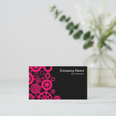 Ecosysteem - Neon Red op zwart Visitekaartje (Staand voorkant)