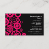 Ecosysteem - Neon Red op zwart Visitekaartje (Achterkant)