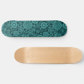 Ecosysteem - Ocean Green op Dark Green Skateboard (Horizontaal)
