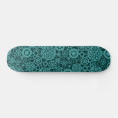 Ecosysteem - Ocean Green op Dark Green Skateboard (Horizontaal)