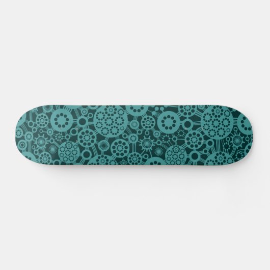 Ecosysteem - Ocean Green op Dark Green Skateboard (Horizontaal)