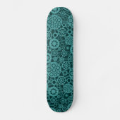Ecosysteem - Ocean Green op Dark Green Skateboard (Voorkant)