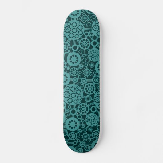 Ecosysteem - Ocean Green op Dark Green Skateboard (Voorkant)