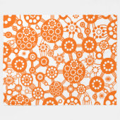 Ecosysteem - Oranje op wit Fleece Deken (Voorkant (Horizontaal))
