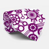 Ecosysteem - Plum on White Stropdas (Opgerold)