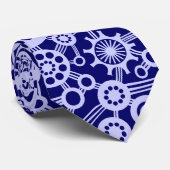 Ecosysteem - Powder Blue op Dp Navy Stropdas (Opgerold)