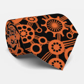 Ecosysteem - Rood bruin op zwart Stropdas (Opgerold)