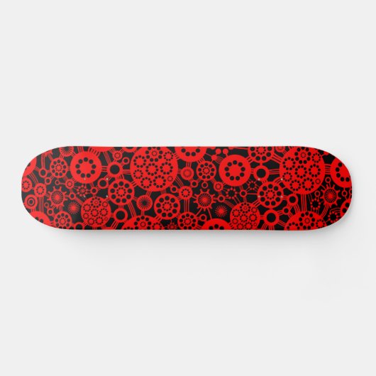 Ecosysteem - Rood op zwart Skateboard (Horizontaal)