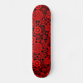 Ecosysteem - Rood op zwart Skateboard (Voorkant)
