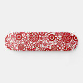Ecosysteem - Ruby Red on White Skateboard (Horizontaal)