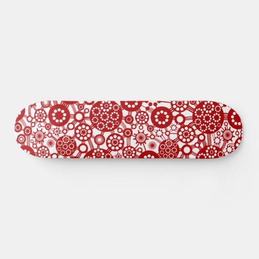 Ecosysteem - Ruby Red on White Skateboard (Horizontaal)