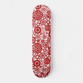 Ecosysteem - Ruby Red on White Skateboard (Voorkant)