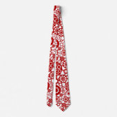 Ecosysteem - Ruby Red on White Stropdas (Achterkant)