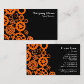 Ecosysteem - Sinaasappel op zwart Visitekaartje (Voorkant / Achterkant)