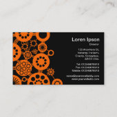 Ecosysteem - Sinaasappel op zwart Visitekaartje (Achterkant)