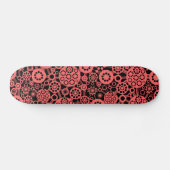 Ecosysteem - Tropisch roze op zwart Persoonlijk Skateboard (Horizontaal)