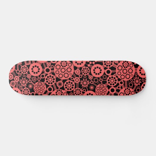 Ecosysteem - Tropisch roze op zwart Persoonlijk Skateboard (Horizontaal)