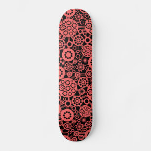 Ecosysteem - Tropisch roze op zwart Persoonlijk Skateboard