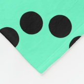 Ecosysteem - Turquoise op Black Fleece Deken (Hoek)