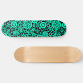Ecosysteem - Turquoise op Black Skateboard (Horizontaal)