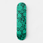 Ecosysteem - Turquoise op Black Skateboard (Voorkant)