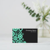 Ecosysteem - Turquoise op Black Visitekaartje (Staand voorkant)