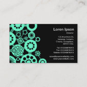 Ecosysteem - Turquoise op Black Visitekaartje (Achterkant)
