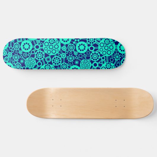Ecosysteem - Turquoise op diepzeemacht Persoonlijk Skateboard (Horizontaal)
