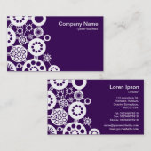 Ecosysteem - Wit op diep Paars 340050 Visitekaartje (Voorkant / Achterkant)