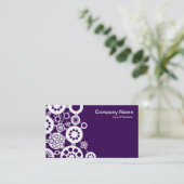 Ecosysteem - Wit op diep Paars 340050 Visitekaartje (Staand voorkant)