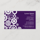 Ecosysteem - Wit op diep Paars 340050 Visitekaartje (Achterkant)