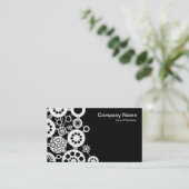 Ecosysteem - wit op zwart (Platinum Kaart) Visitekaartje (Staand voorkant)