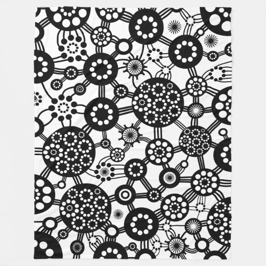 Ecosysteem - zwart fleece deken (Voorkant)