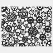 Ecosysteem - zwart fleece deken (Voorkant (Horizontaal))