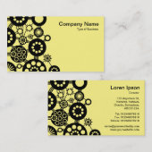 Ecosysteem - zwart op lichtgeel fff888 visitekaartje (Voorkant / Achterkant)