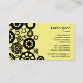 Ecosysteem - zwart op lichtgeel fff888 visitekaartje (Achterkant)