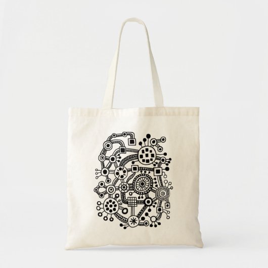 Ecosystem III - Zwart Tote Bag (Voorkant)