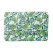 Ecotic Tropical Palm Leafes Pattern Badmat (Voorkant)
