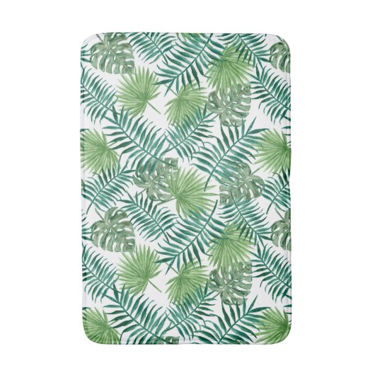 Ecotic Tropical Palm Leafes Pattern Badmat (Voorkant Verticaal)