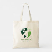 Ecotoerisme Groen Reizen naar Natuur Tote Bag (Achterkant)
