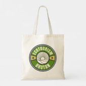 Ecotoerisme in Bhutan Himalaya Slow Travel Logo Tote Bag (Achterkant)