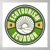 Ecotoerisme in Ecuador Groen Langzaam Reizen Poster (Voorkant)