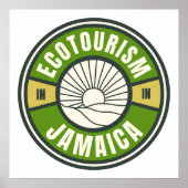 Ecotoerisme Jamaica Groen Langzaam Reizen Logo Poster (Voorkant)