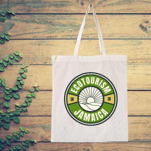 Ecotoerisme Jamaica Groen Langzaam Reizen Logo Tote Bag