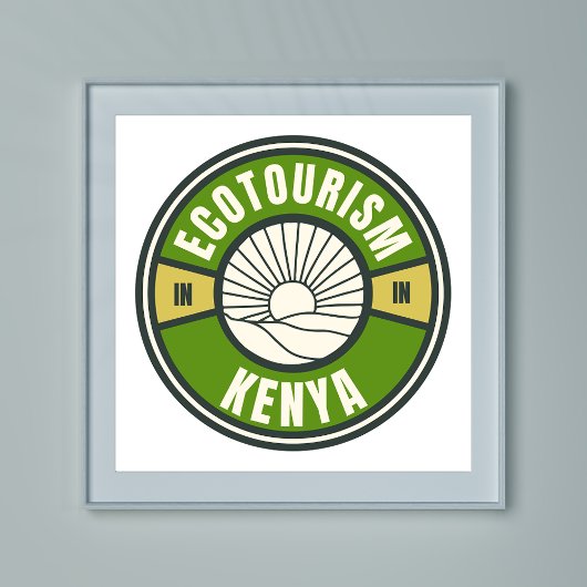 Ecotoerisme Kenia Afrika Groen Langzaam Reizen Log Poster