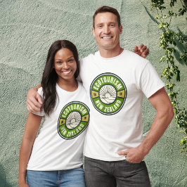 Ecotoerisme Nieuw-Zeeland Groen Slow Travel Logo T-shirt
