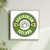 Ecotoerisme Noords IJsland Groen Langzaam Reizen L Poster