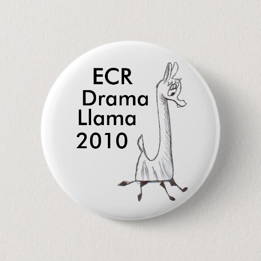 ECR Drama Llama 2010 Ronde Button 5,7 Cm (Voorkant)