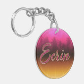 Ecrin Vorname Name golden pink Schlüsselanhänger Sleutelhanger (Voorkant Links)